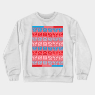 Aztec Motif Pattern Pink Blue Crewneck Sweatshirt